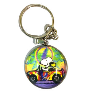 GRATEFUL DEAD SNOOPY WOODSTOCK Custom Cabochon Keychain by BuyItWhenFound